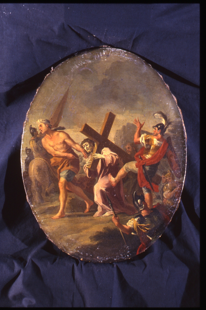 salita di Cristo al monte Calvario (dipinto, elemento d'insieme) di Vaccaro Domenico Antonio (secondo quarto sec. XVIII)