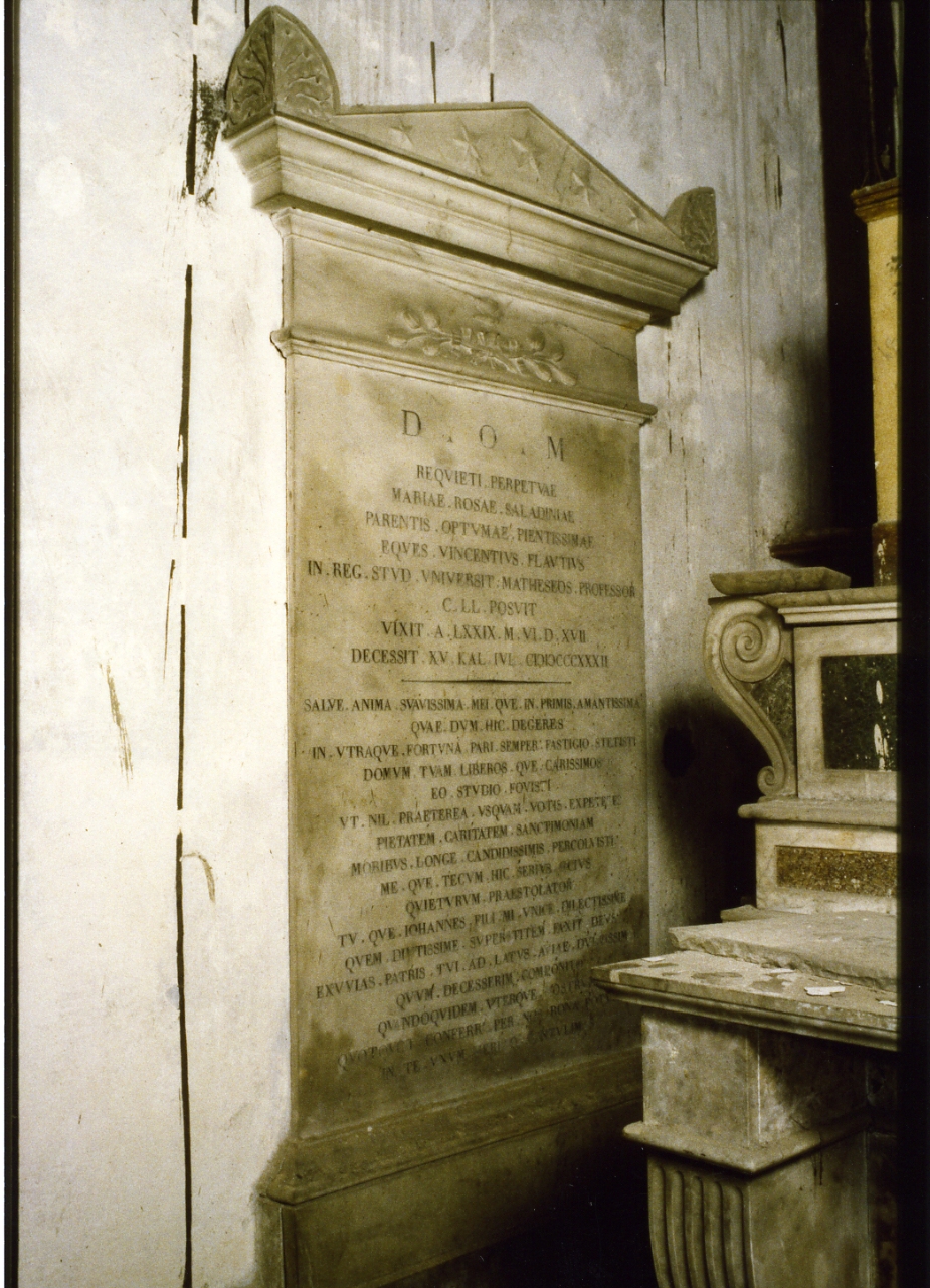 lapide tombale - bottega napoletana (sec. XIX)