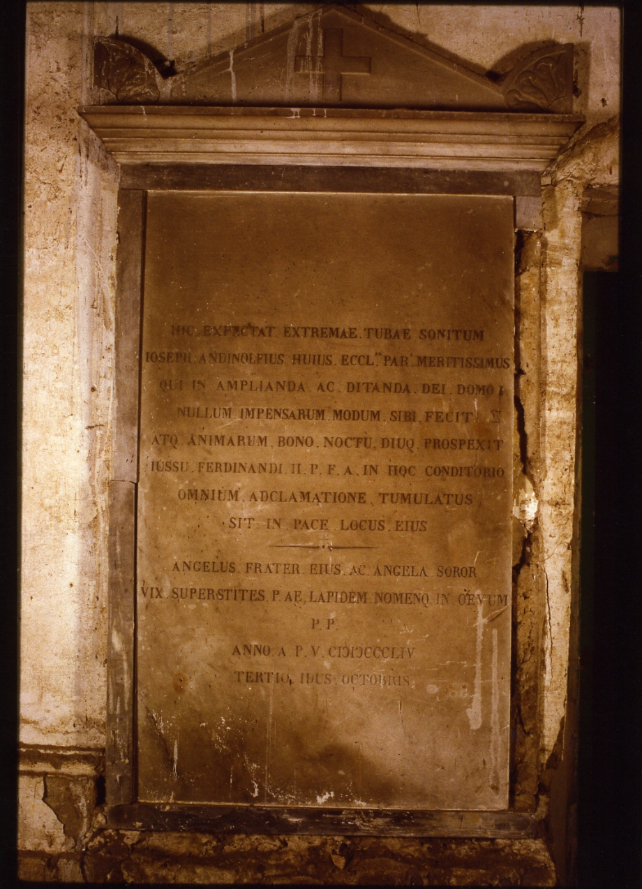 lapide tombale - bottega napoletana (sec. XIX)