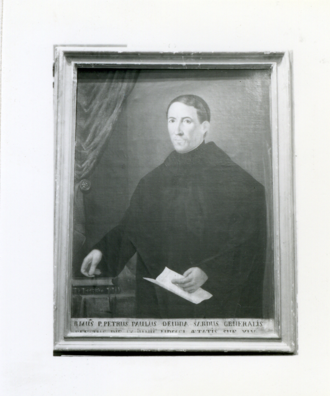 ritratto del padre Pietro Paolo Deidda (dipinto) - ambito napoletano (sec. XIX)