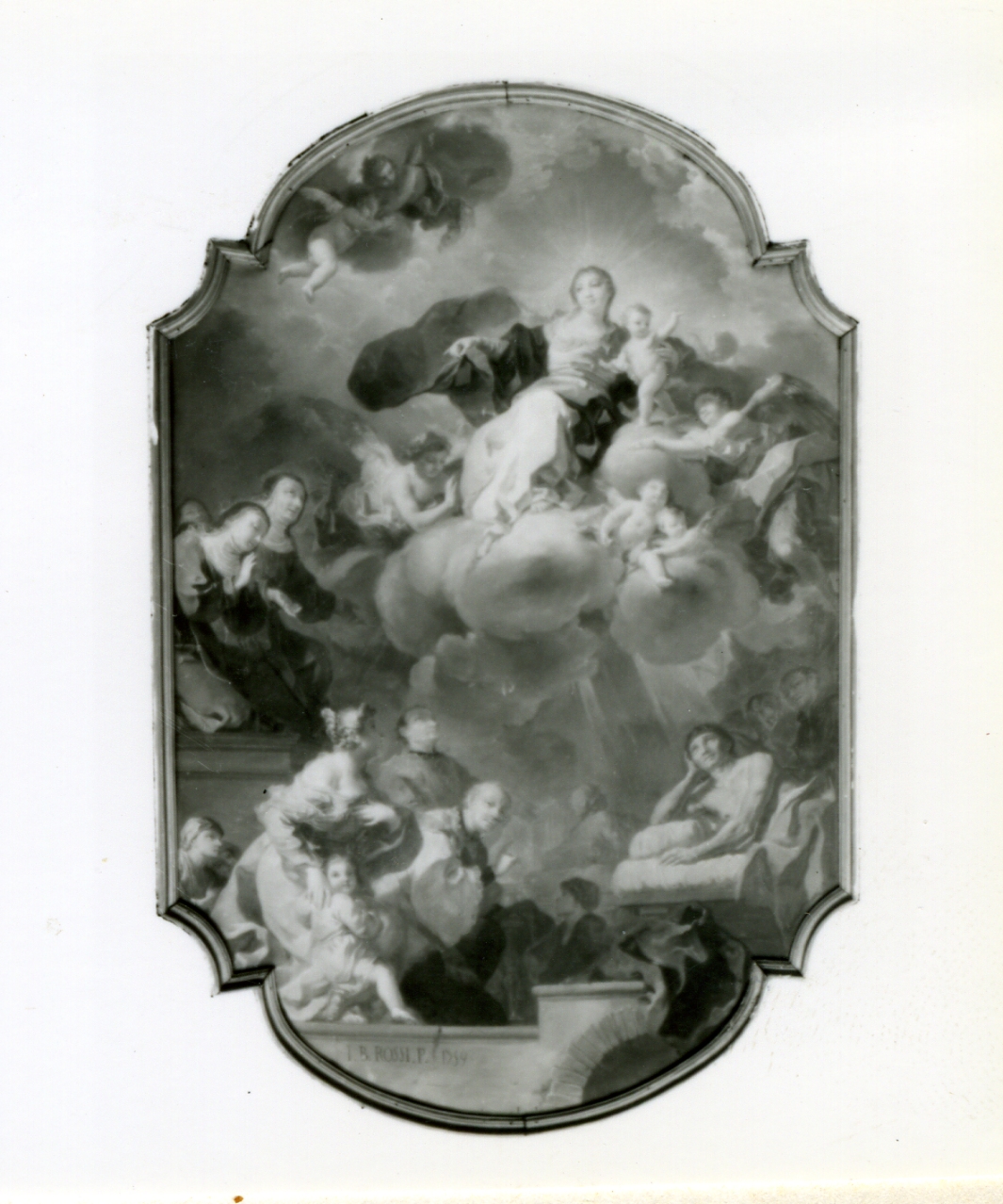 gloria della Madonna del Popolo (dipinto) di Rossi Giovan Battista (sec. XVIII)