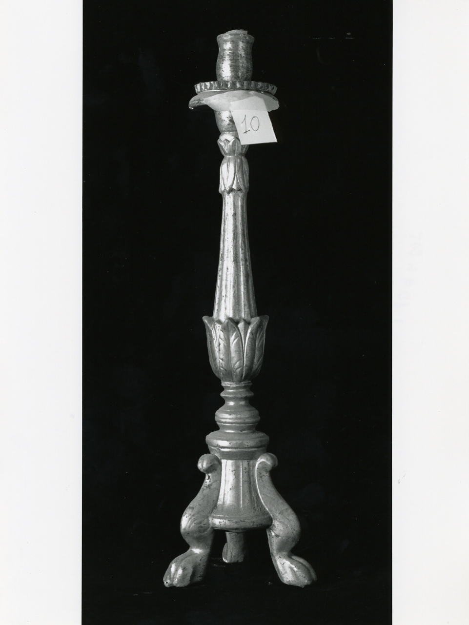 candeliere d'altare - bottega napoletana (metà sec. XIX)