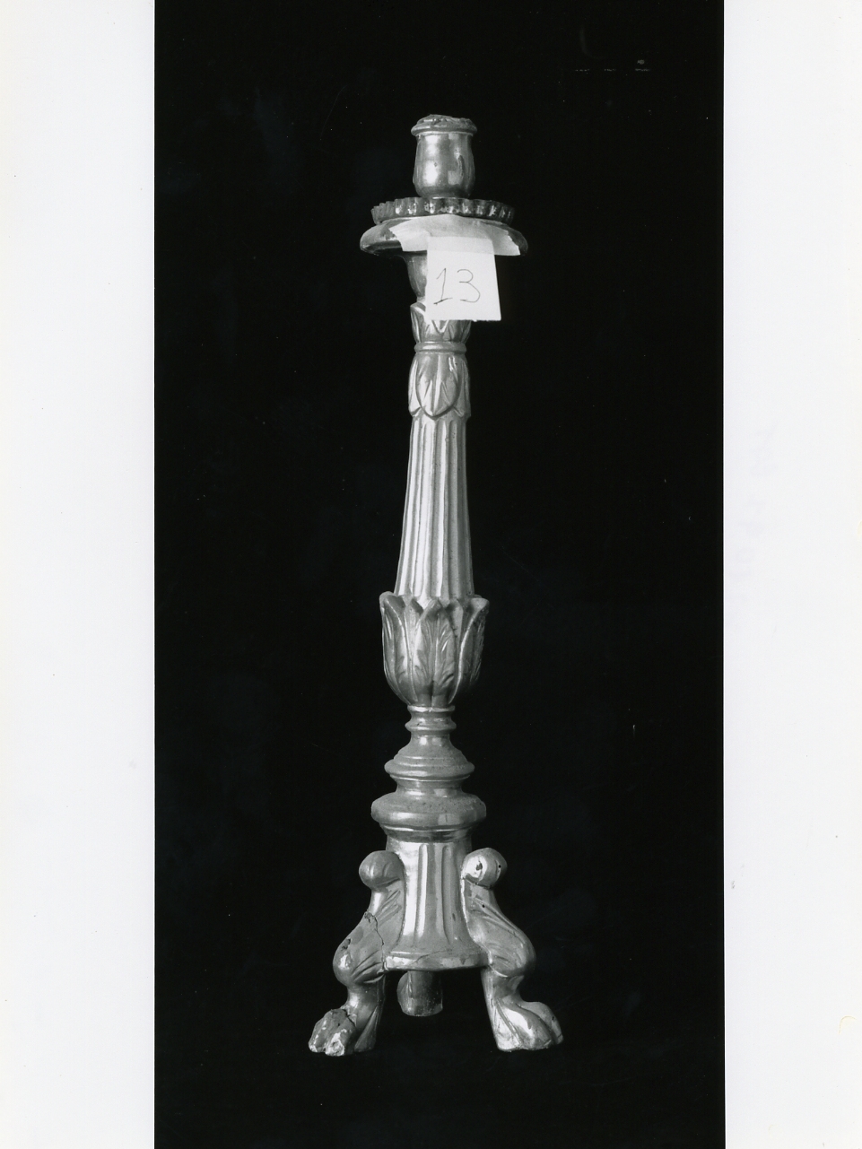 candeliere d'altare - bottega napoletana (metà sec. XIX)