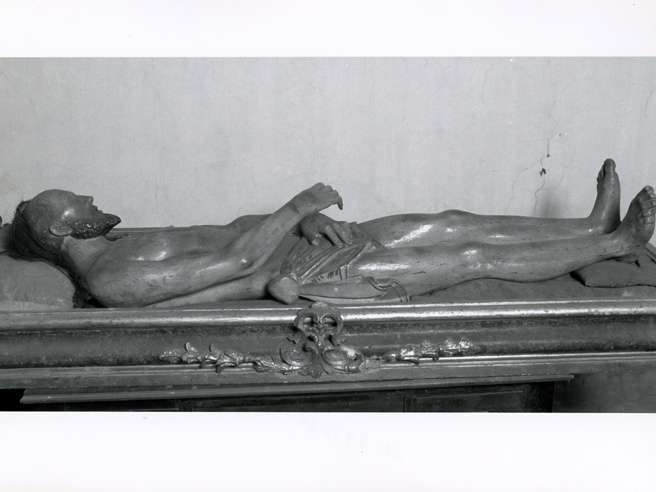 Cristo morto (scultura, elemento d'insieme) - ambito napoletano (inizio sec. XVIII)