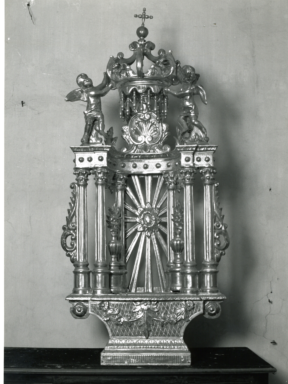 tronetto per esposizione eucaristica - bottega napoletana (seconda metà sec. XIX)