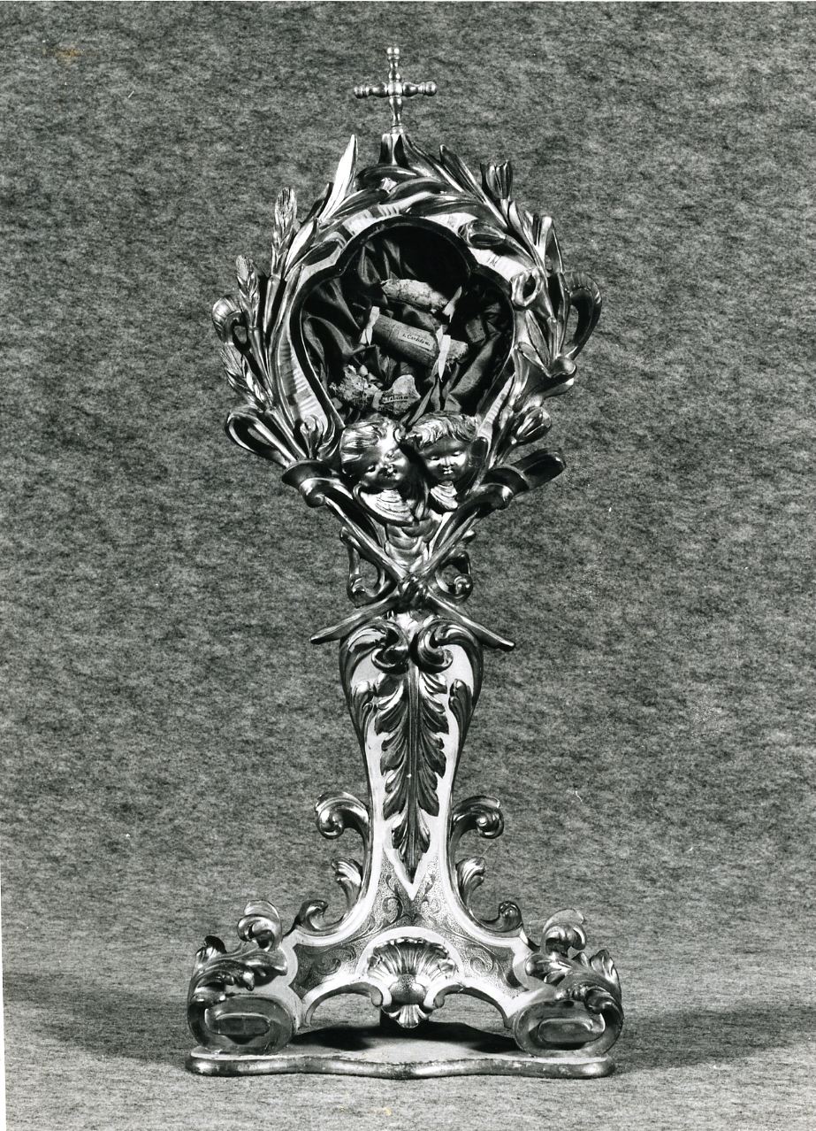 reliquiario - a ostensorio - bottega napoletana (metà sec. XIX)