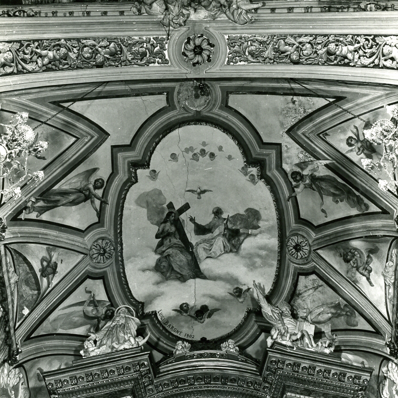 Trinità (decorazione pittorica) di Barone Luigi (sec. XX)