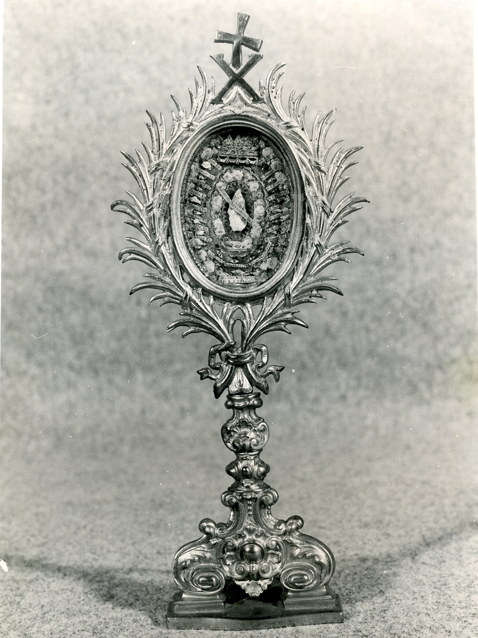 reliquiario - a ostensorio - bottega napoletana (fine sec. XIX)