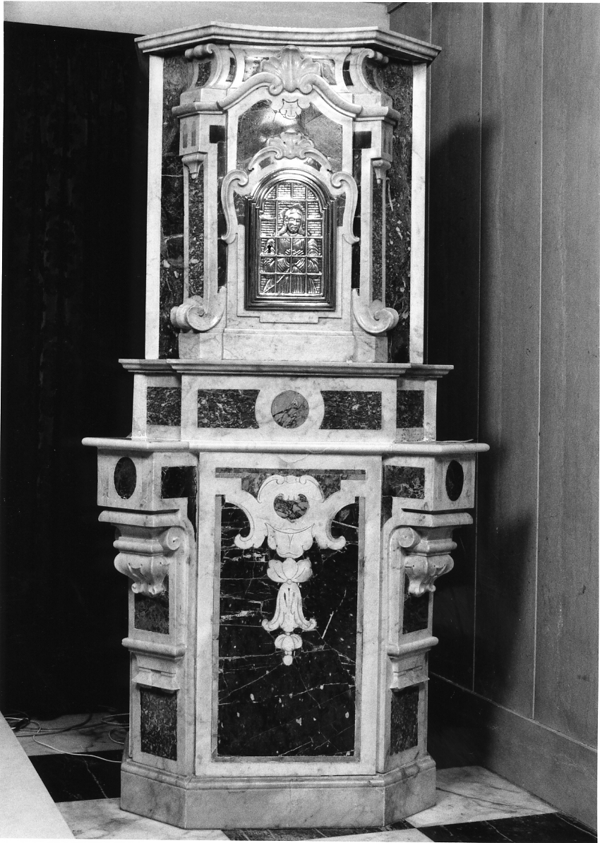 tabernacolo, elemento d'insieme - bottega napoletana (fine sec. XVIII)