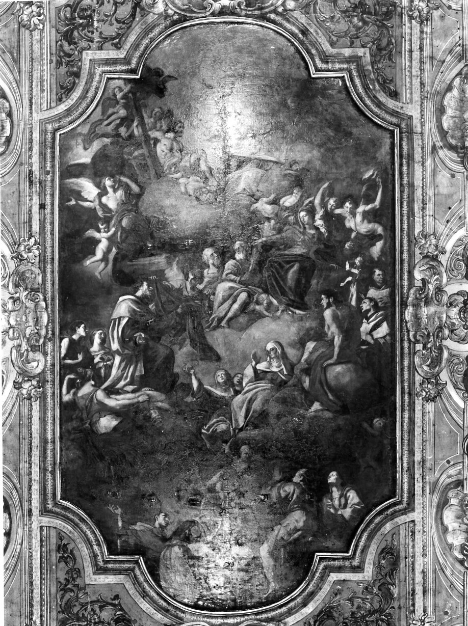 San Simone Stock riceve dalla Madonna lo scapolare (dipinto) di Avellino Onofrio (sec. XVIII)