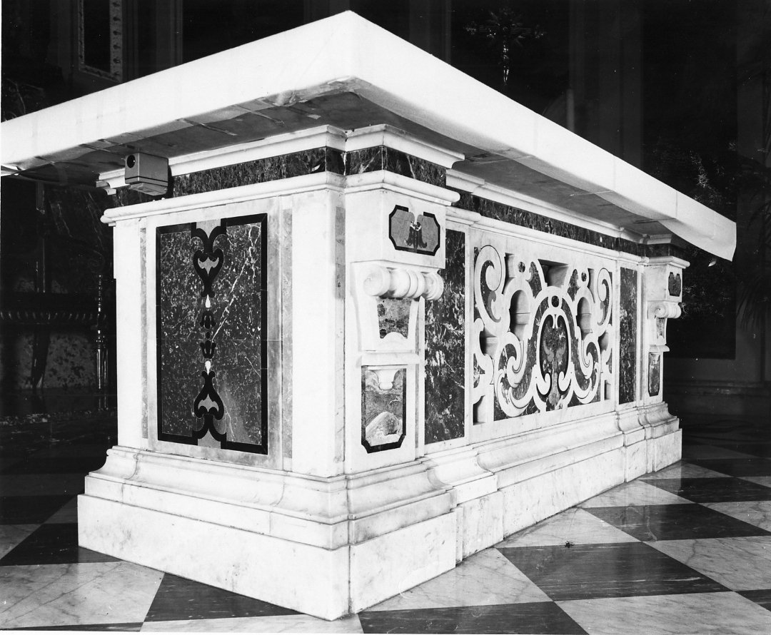 altare maggiore, frammento - bottega napoletana (prima metà sec. XVIII)