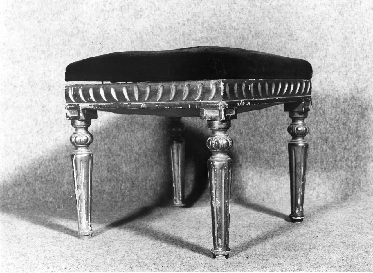 sgabello, serie - bottega napoletana (seconda metà sec. XIX)