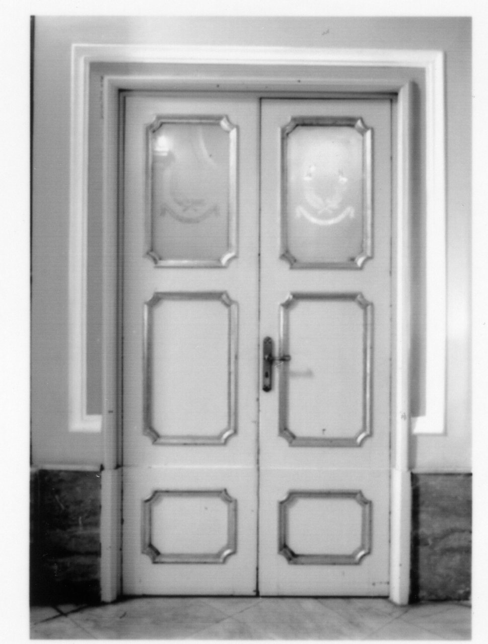 porta - a due battenti, serie - bottega napoletana (seconda metà sec. XIX)