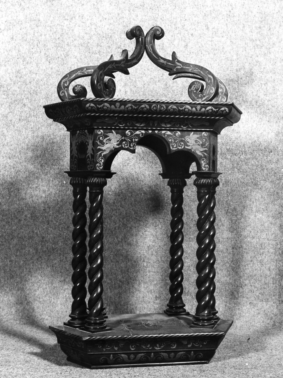 tronetto per esposizione eucaristica - bottega napoletana (seconda metà sec. XIX)