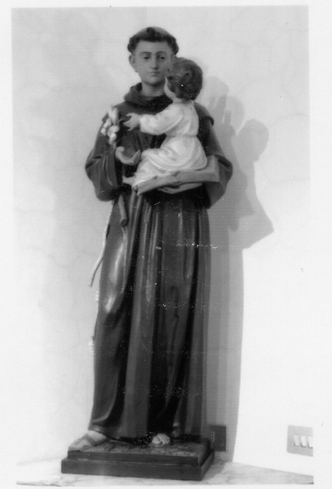 Sant'Antonio da Padova con il bambino (statua) - bottega napoletana (prima metà sec. XX)