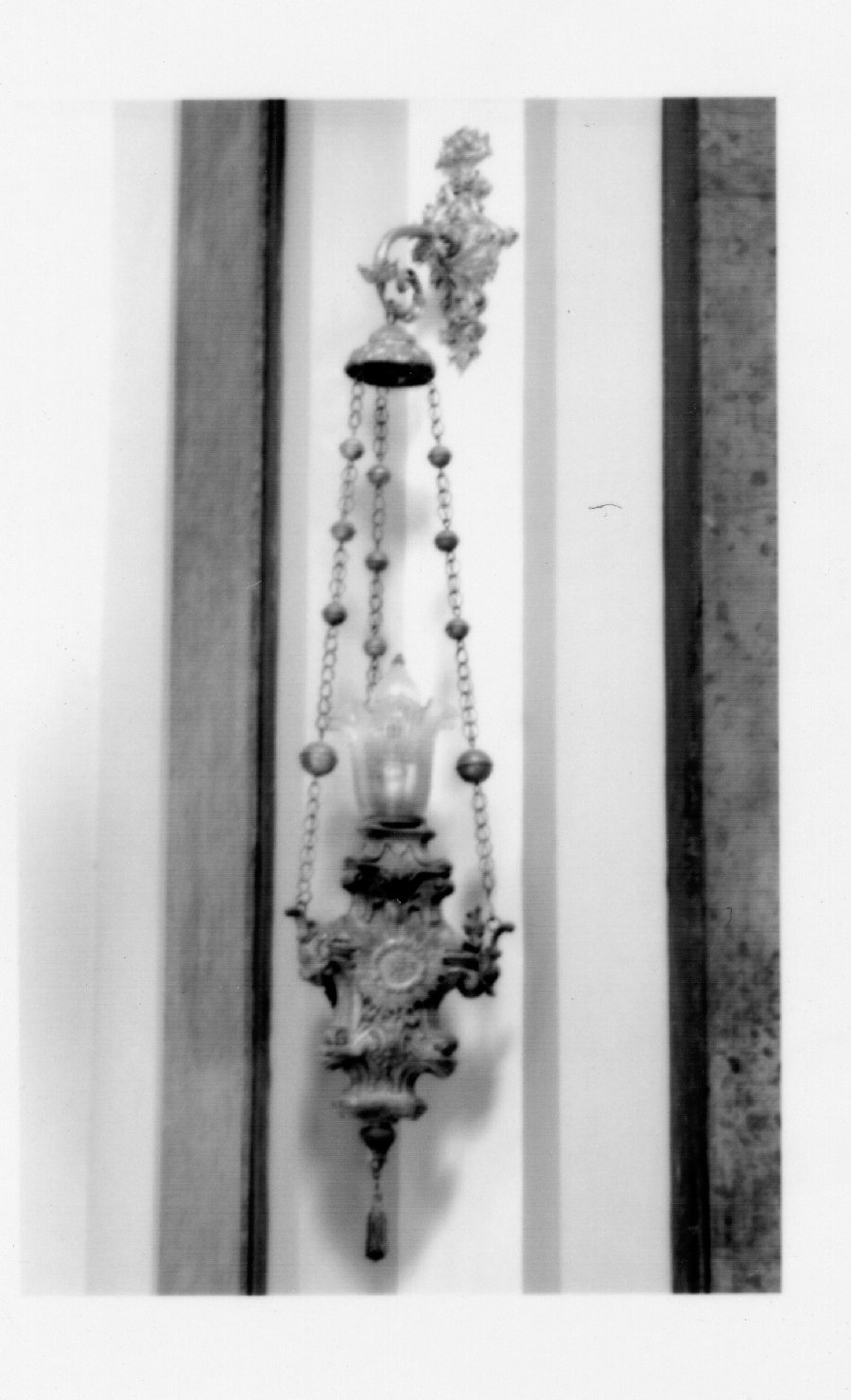 lampada pensile, serie - bottega napoletana (seconda metà sec. XIX)