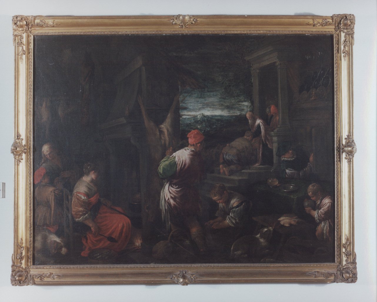 ritorno del figliol prodigo (dipinto) di Dal Ponte Francesco detto Francesco Bassano il Giovane (bottega) (fine/inizio secc. XVI/ XVII)
