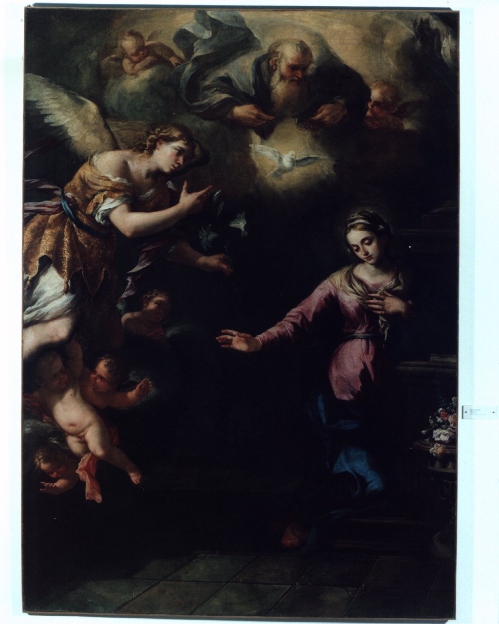 Annunciazione (dipinto) di Malinconico Andrea (ultimo quarto sec. XVII)