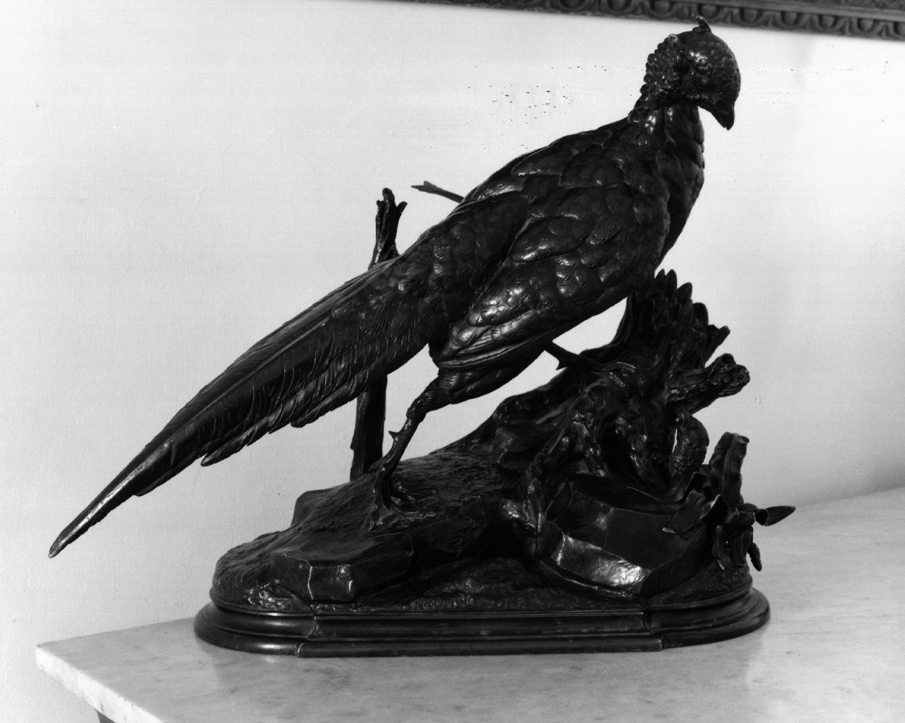 fagiano ferito (scultura) - bottega napoletana (ultimo quarto sec. XIX)