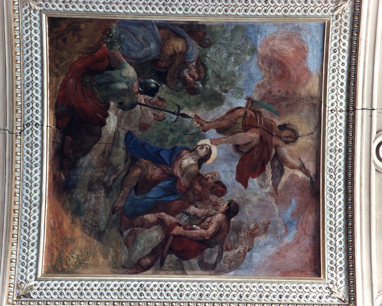 decapitazione di San Cosma e San Damiano (dipinto, elemento d'insieme) di Simonelli Giuseppe (sec. XVIII)