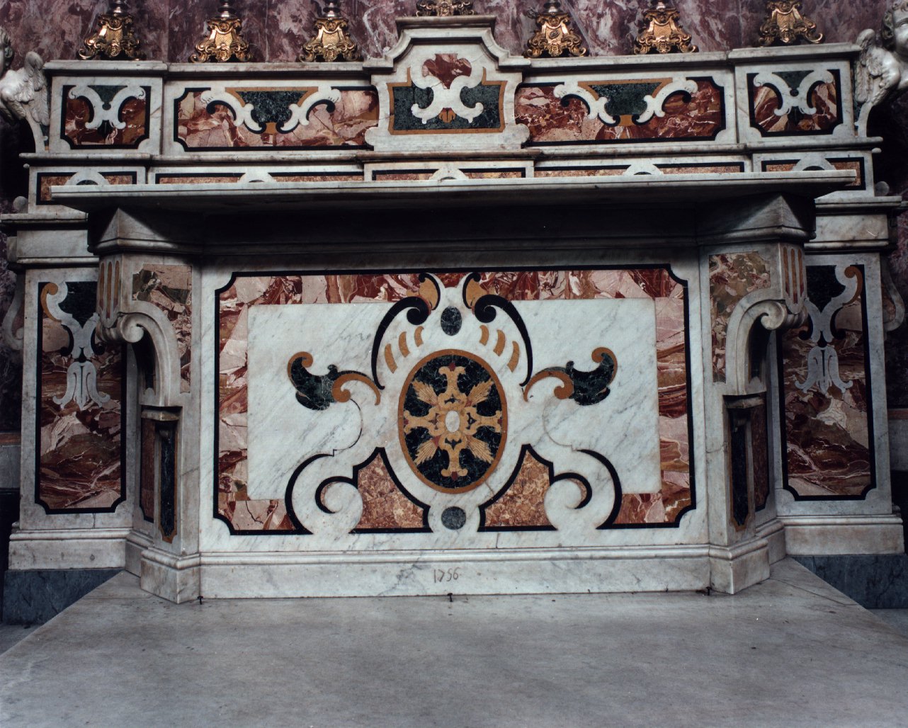 paliotto, elemento d'insieme - bottega napoletana (sec. XVIII)