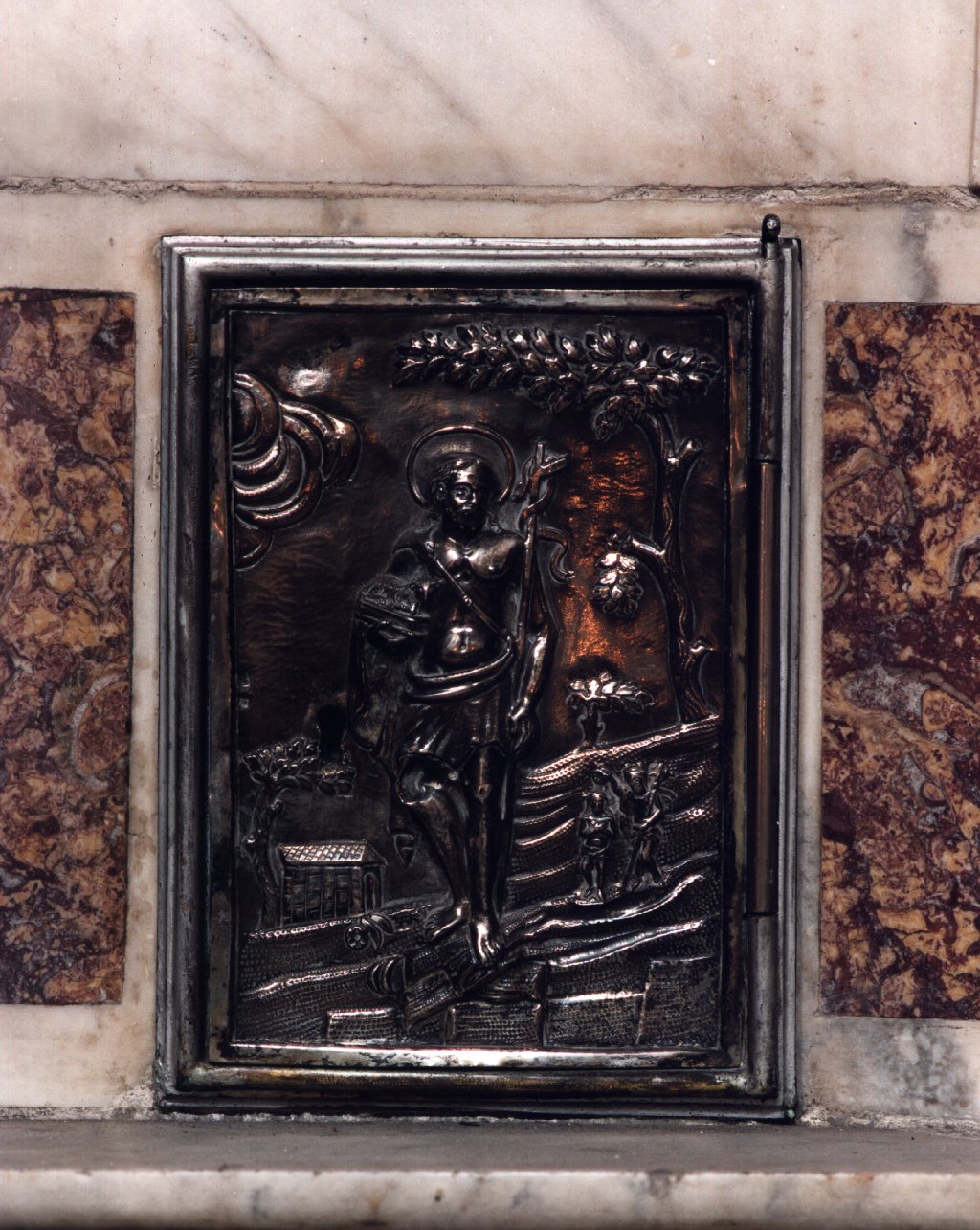 San Giovanni Battista (sportello di tabernacolo) - bottega napoletana (sec. XVIII)