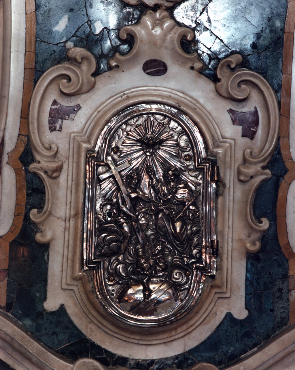 Trinità (sportello di tabernacolo) - bottega napoletana (sec. XVIII)