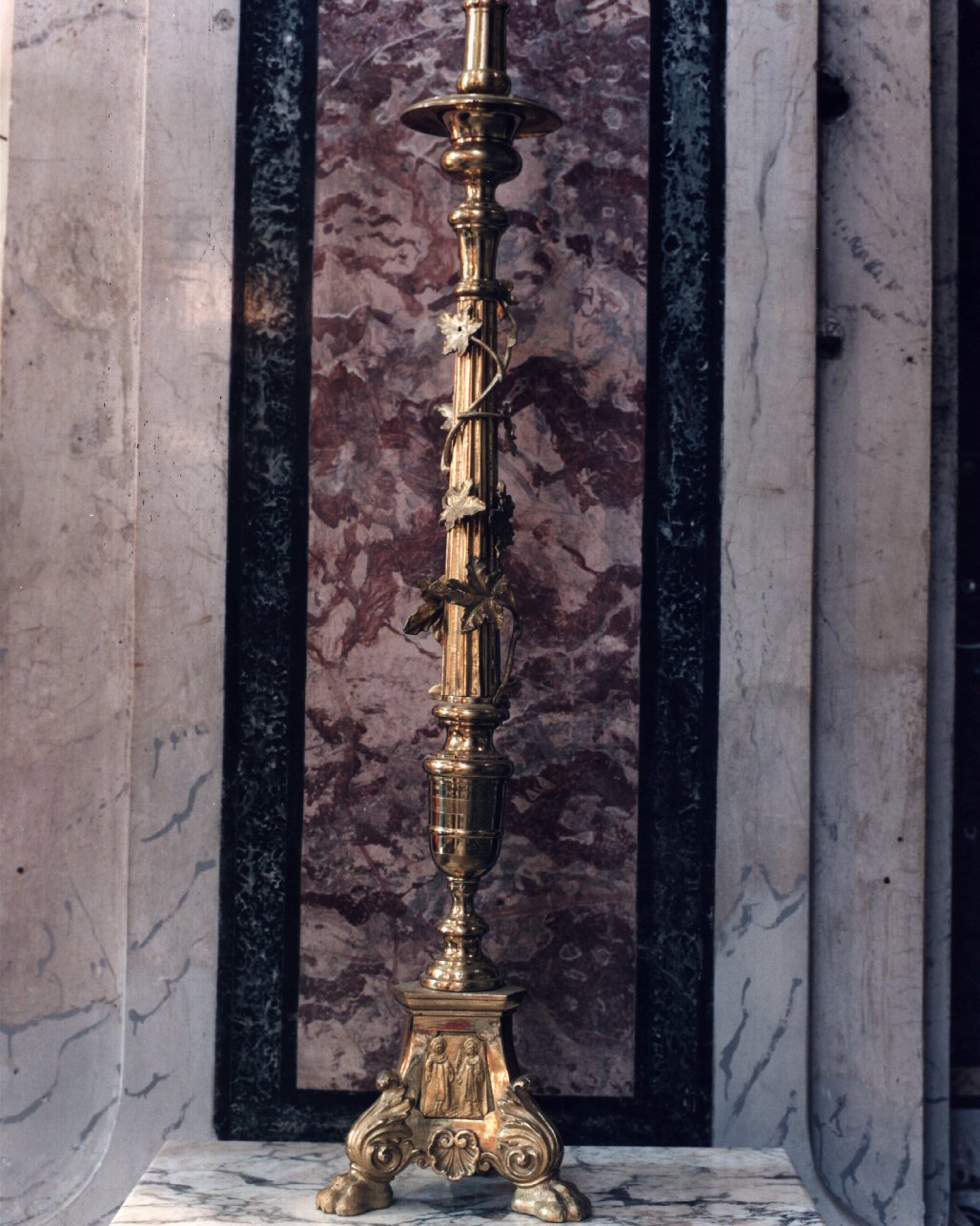 candeliere d'altare, serie - bottega napoletana (sec. XIX)