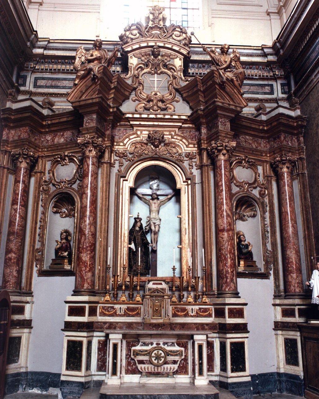 mostra d'altare, insieme - bottega napoletana (sec. XVIII)