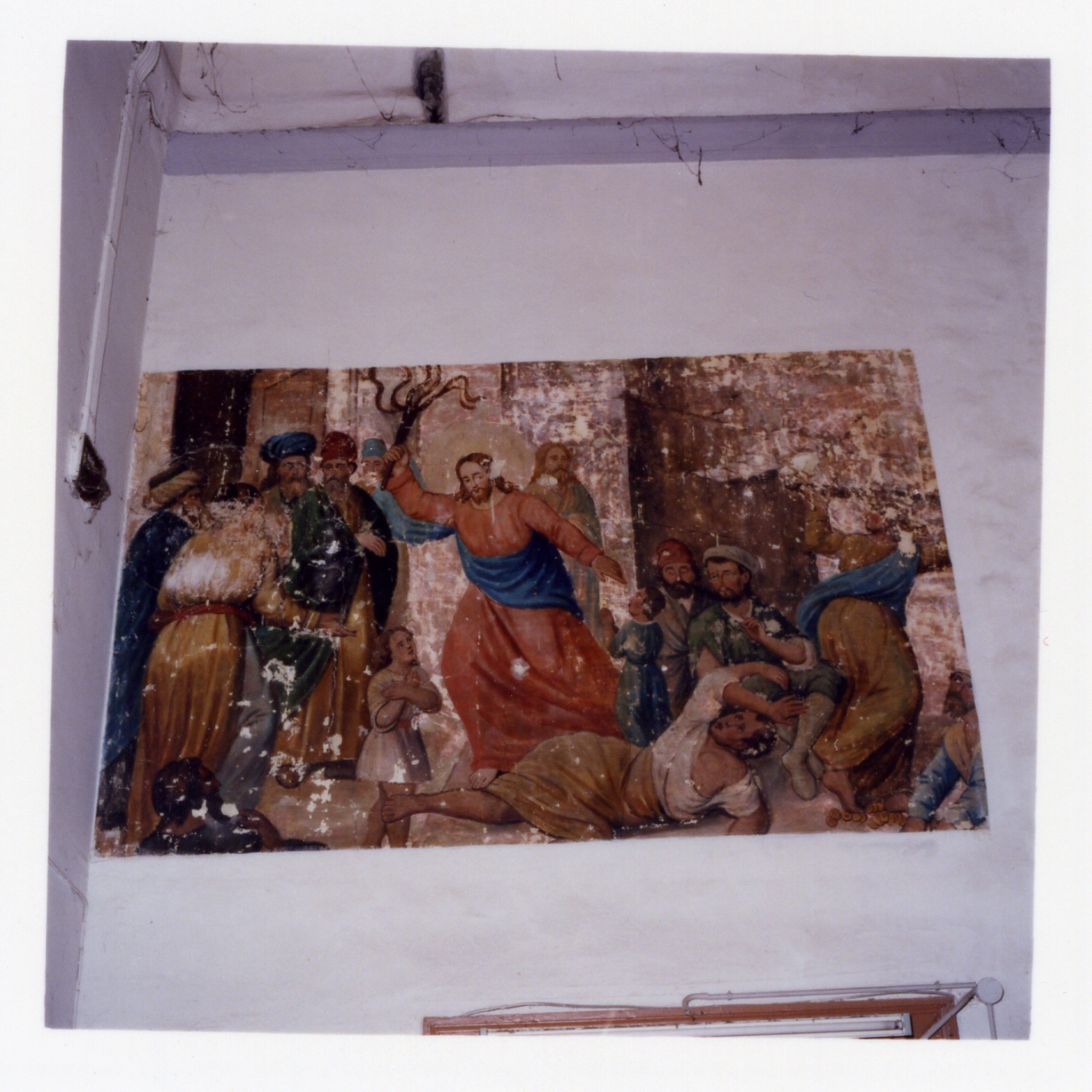 Cristo caccia i mercanti dal tempio (dipinto) - ambito napoletano (sec. XVIII)