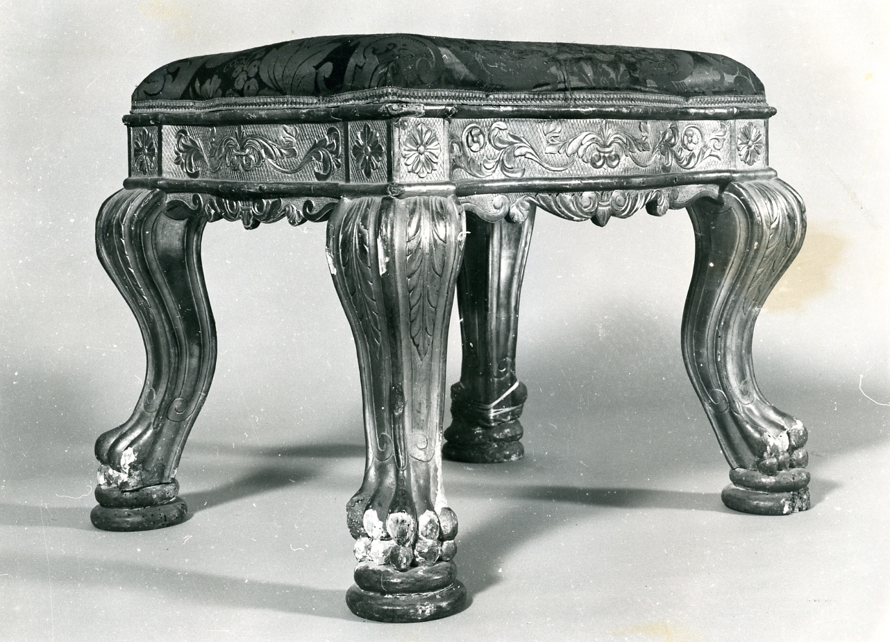 sgabello, serie - bottega napoletana (fine sec. XVIII)
