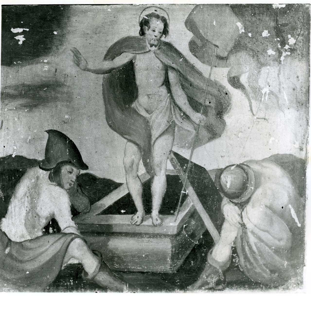 resurrezione di Cristo (scomparto di polittico, elemento d'insieme) di D'Errico Teodoro (scuola) (fine sec. XVI)