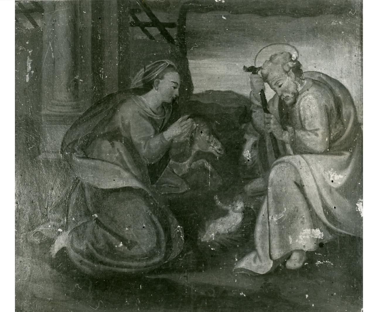 natività di Gesù (scomparto di polittico, elemento d'insieme) di D'Errico Teodoro (scuola) (fine sec. XVI)