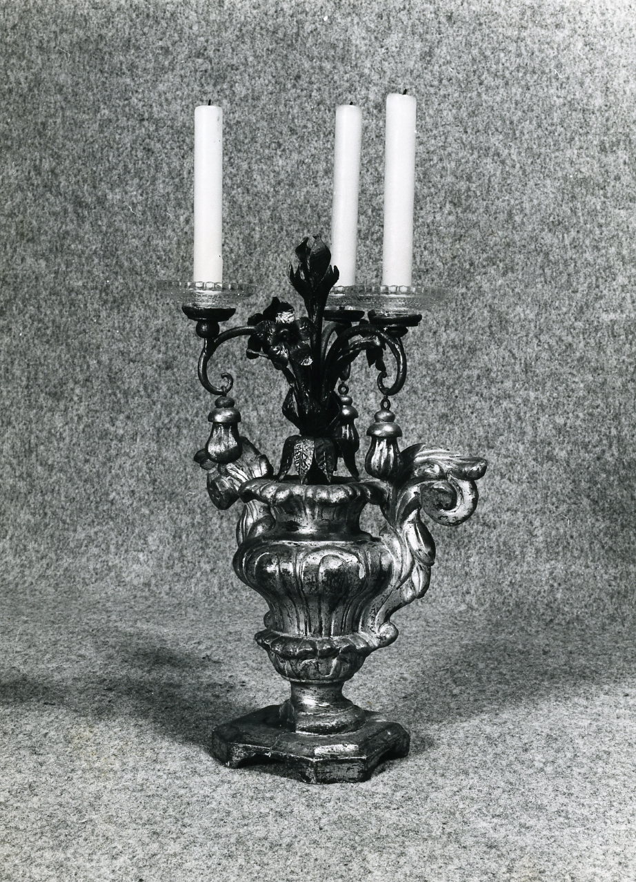 portacandelabro - bottega napoletana (metà sec. XIX)