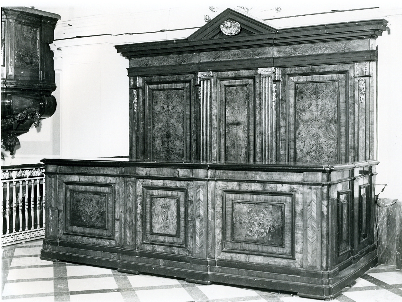 stallo di confraternita - bottega napoletana (metà sec. XVIII)