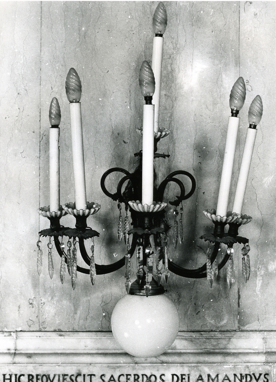 lampadario, serie - ambito napoletano (fine/inizio secc. XIX/ XX)