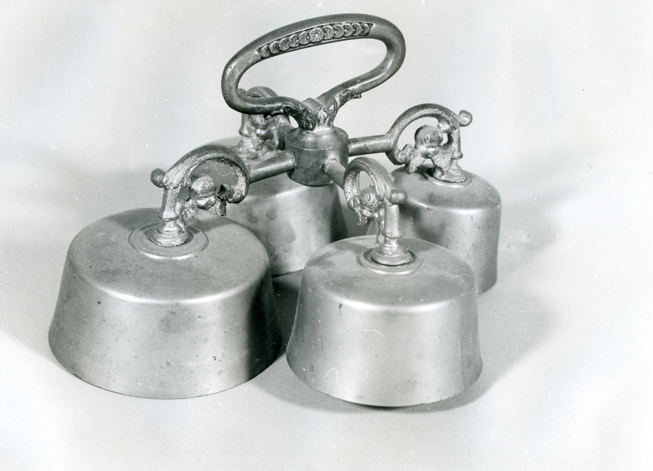 campanello d'altare multiplo - bottega napoletana (fine sec. XIX)