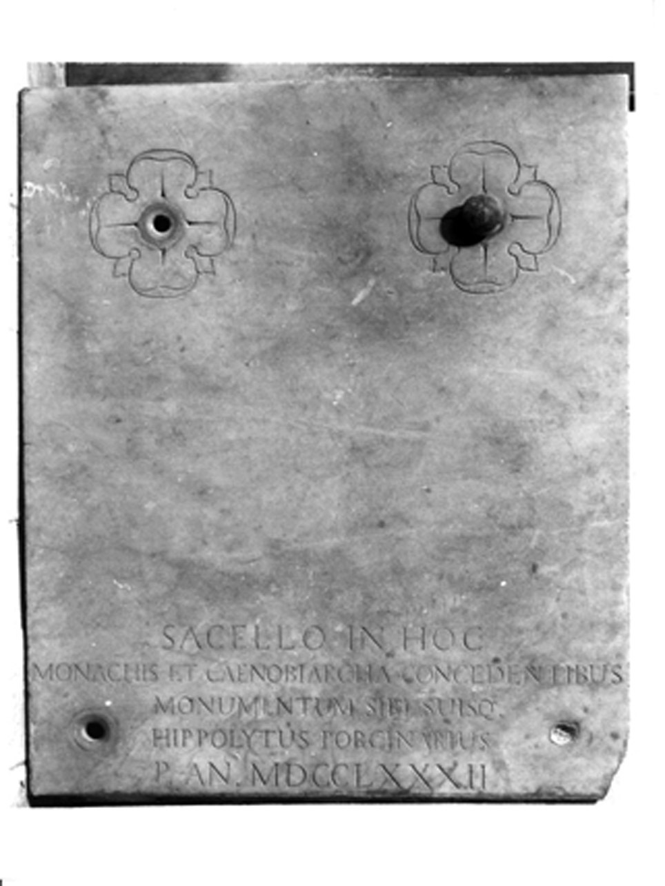 LASTRA TOMBALE - ambito napoletano (ULTIMO QUARTO sec. XVIII)