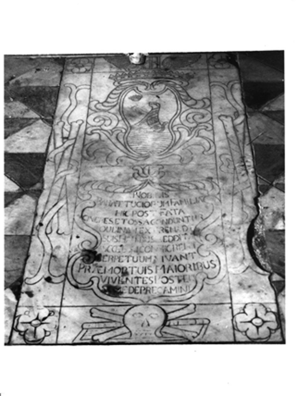 lastra tombale - bottega napoletana (seconda metà sec. XVIII)