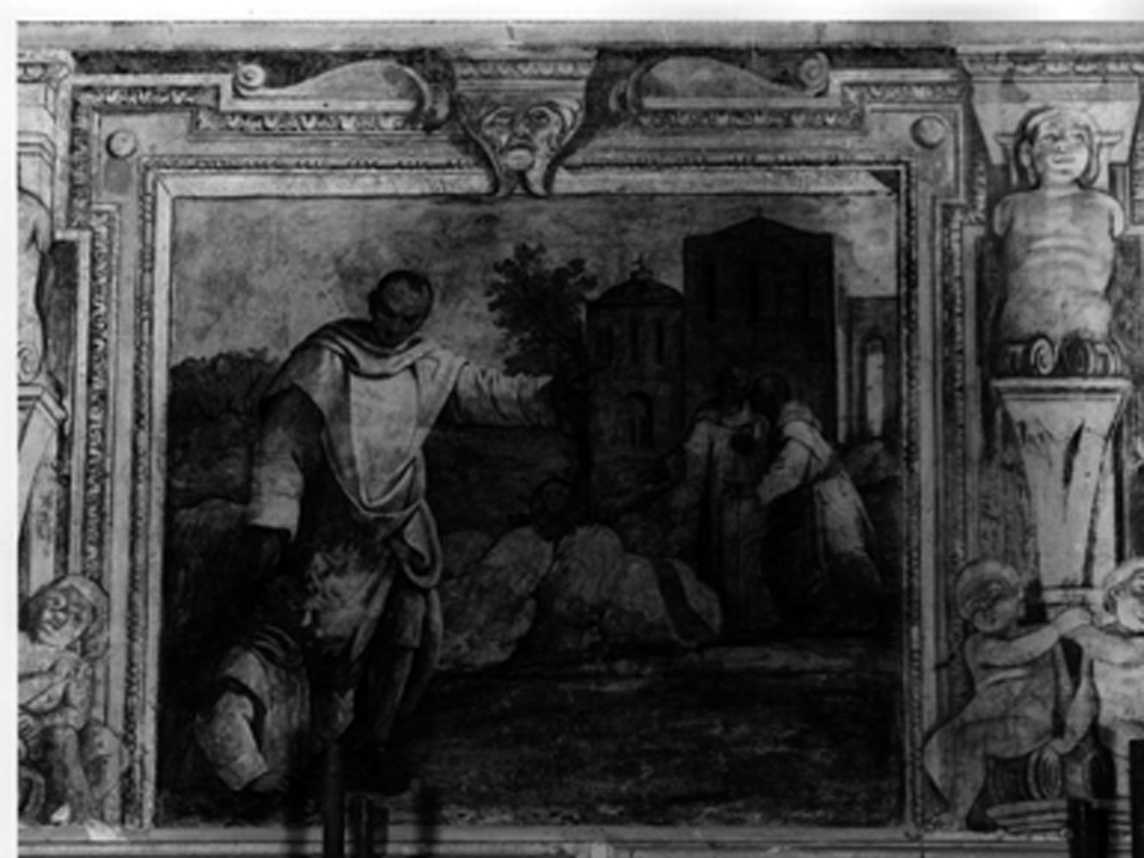 DIPINTO, ELEMENTO D'INSIEME - AMBITO NAPOLETANO (FINE Sec. XVI)