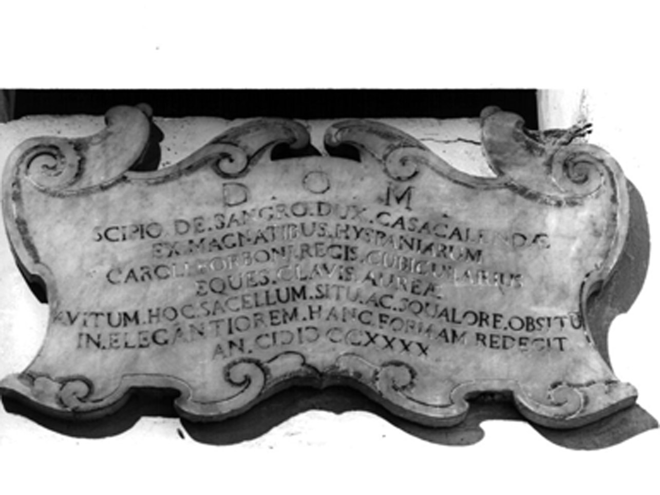 lapide commemorativa - bottega napoletana (sec. XVIII)