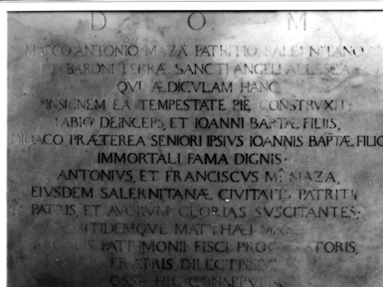 lapide commemorativa - bottega napoletana (sec. XVII)