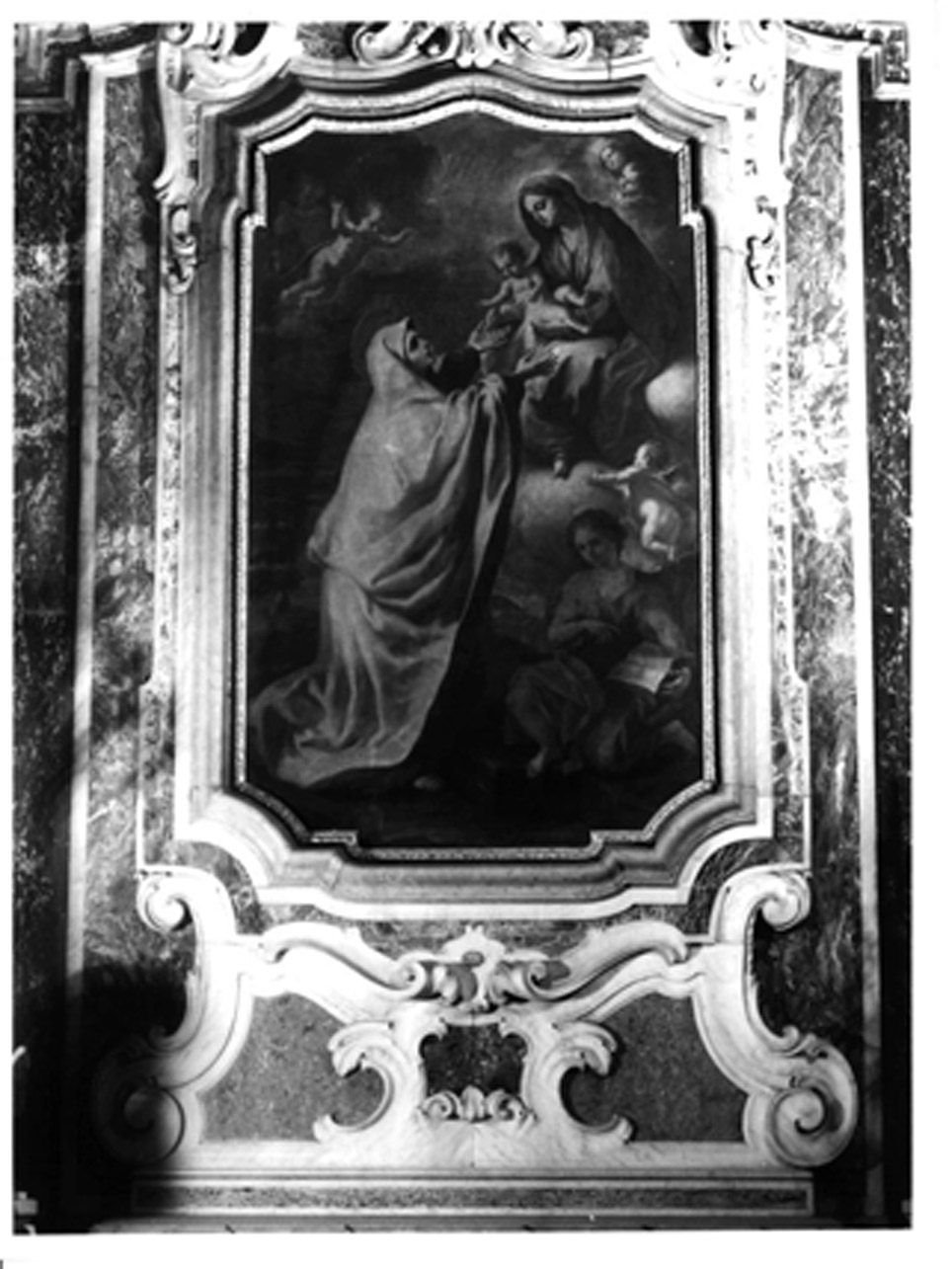 mostra d'altare, elemento d'insieme - bottega napoletana (prima metà sec. XVIII)