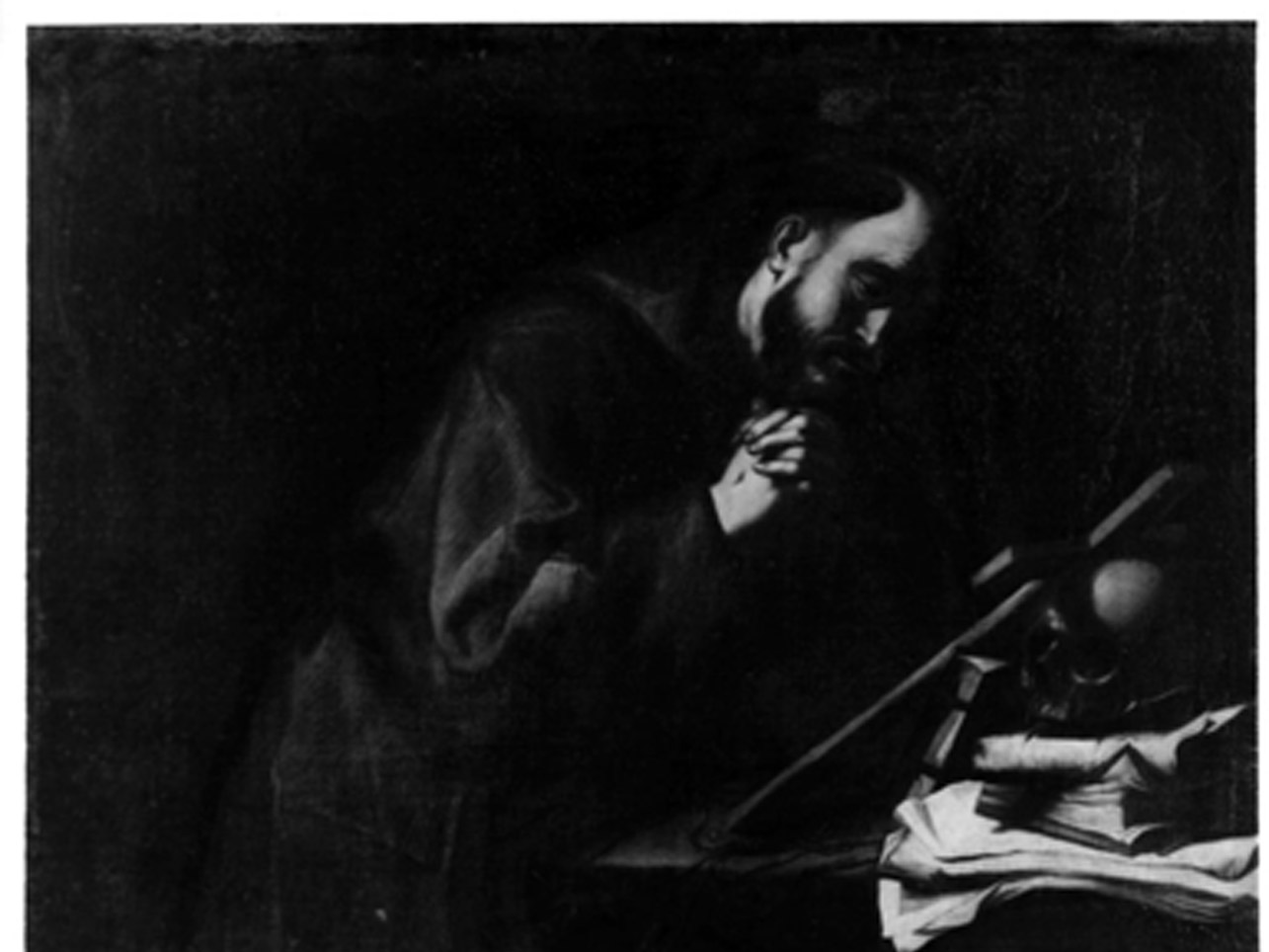 San Francesco d'Assisi in preghiera davanti alla croce (dipinto) - ambito napoletano (prima metà sec. XVI)