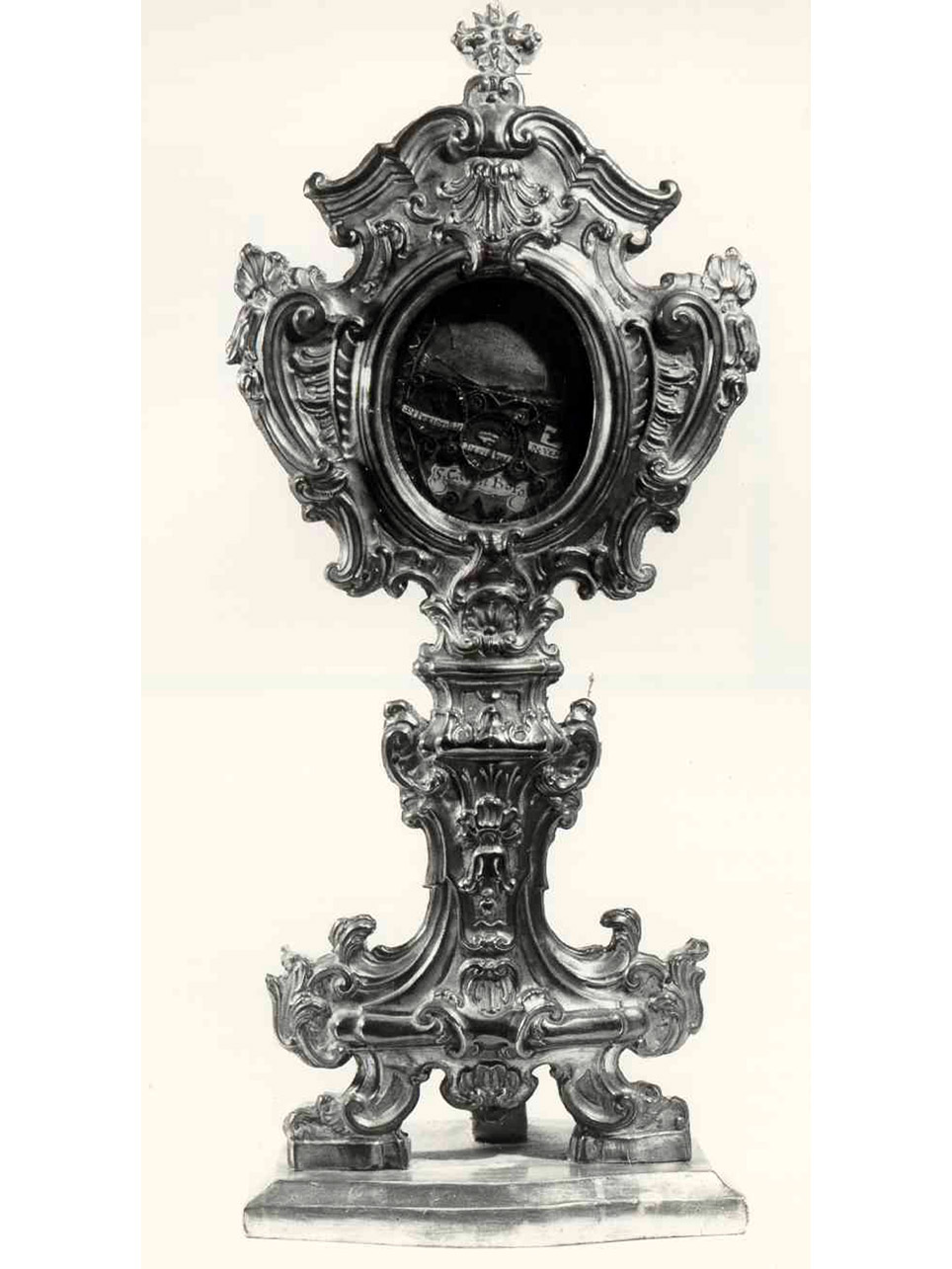 RELIQUIARIO - A OSTENSORIO, SERIE - bottega argentiera napoletana (Seconda metà sec. XVIII)