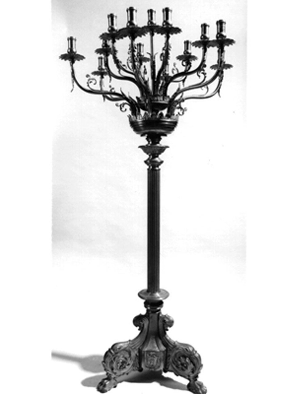 CANDELABRO FUNEBRE, SERIE - manifattura napoletana (FINE sec. XIX)