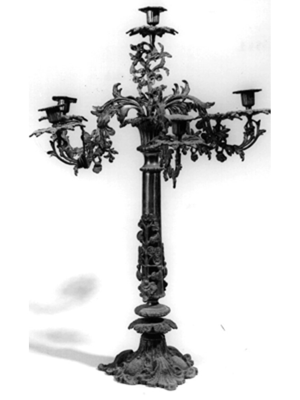 candelabro, serie - bottega napoletana (fine sec. XIX)