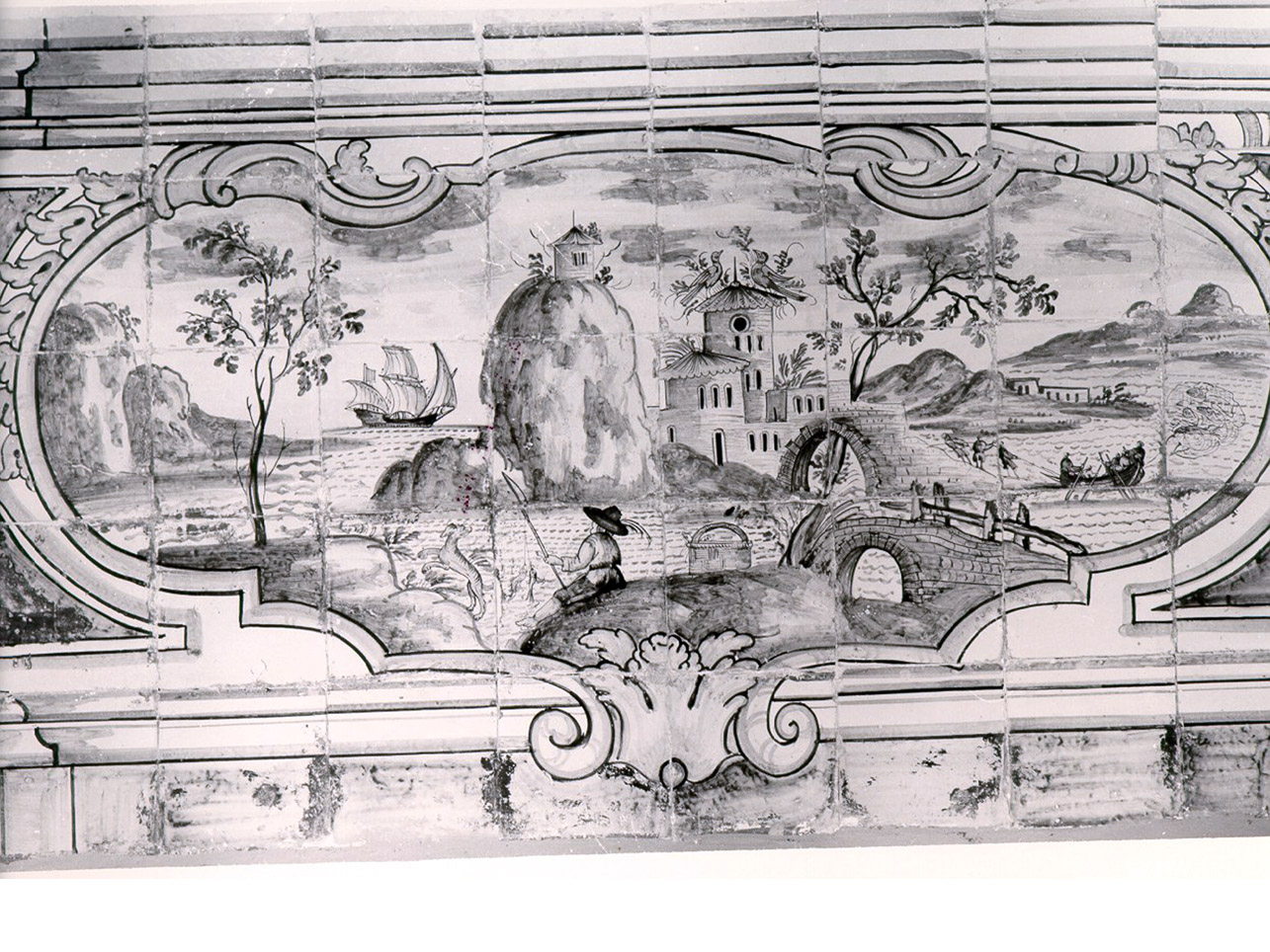 paesaggio (dipinto, elemento d'insieme) di Chiaiese Leonardo (sec. XVIII)