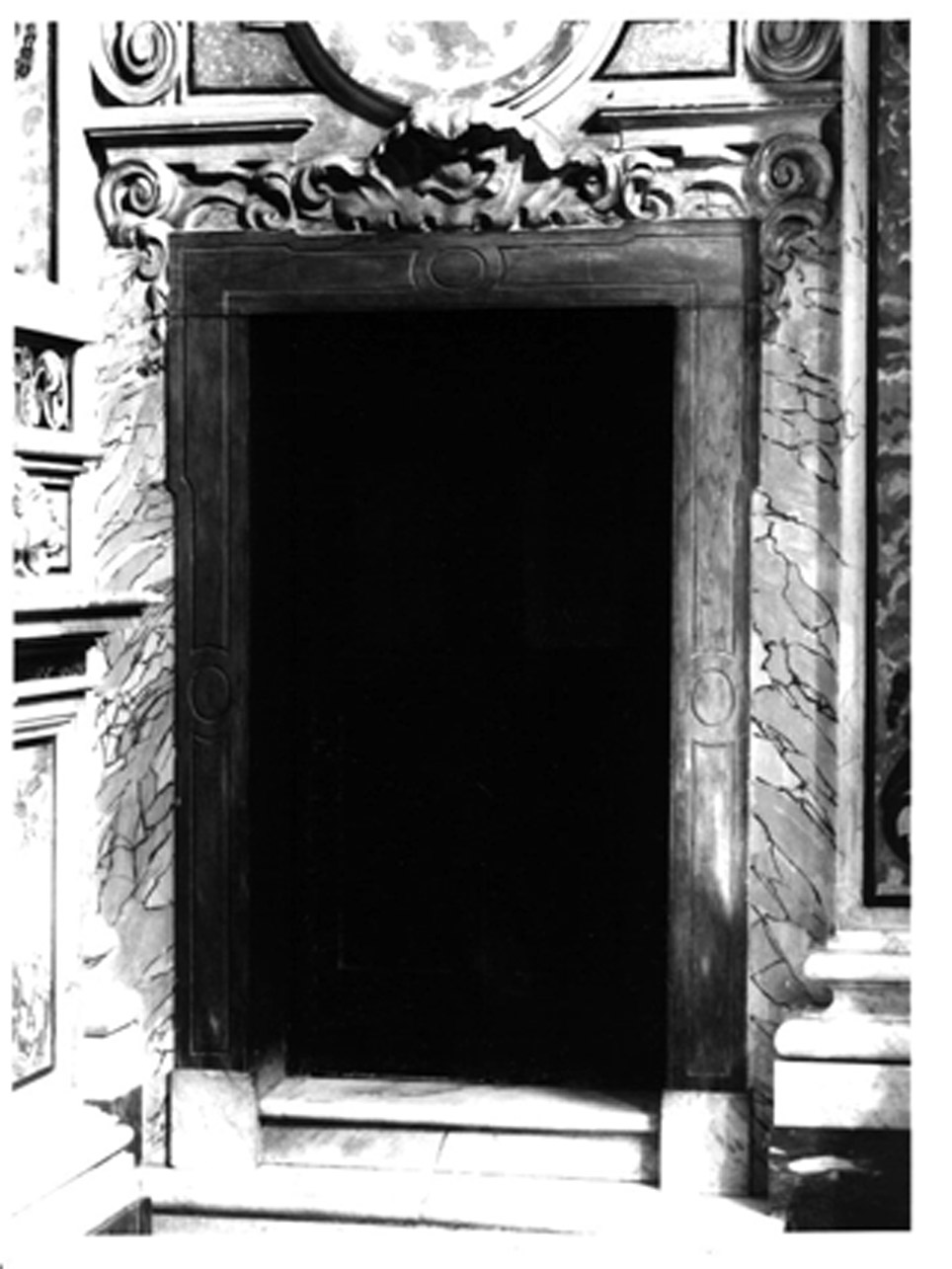 mostra di porta, serie - bottega napoletana (prima metà sec. XVIII)