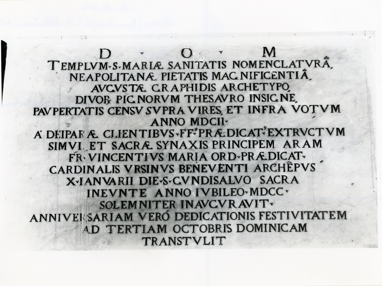 lapide celebrativa - bottega napoletana (sec. XVIII)